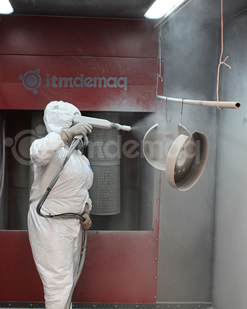 Cabinas de aplicación de pintura en polvo