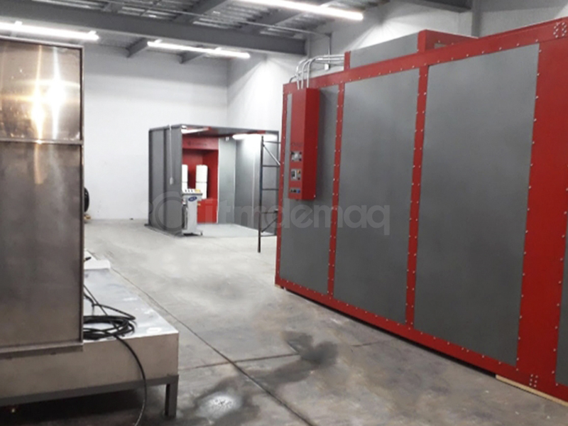 horno de pintura electrostatica en bombas de agua